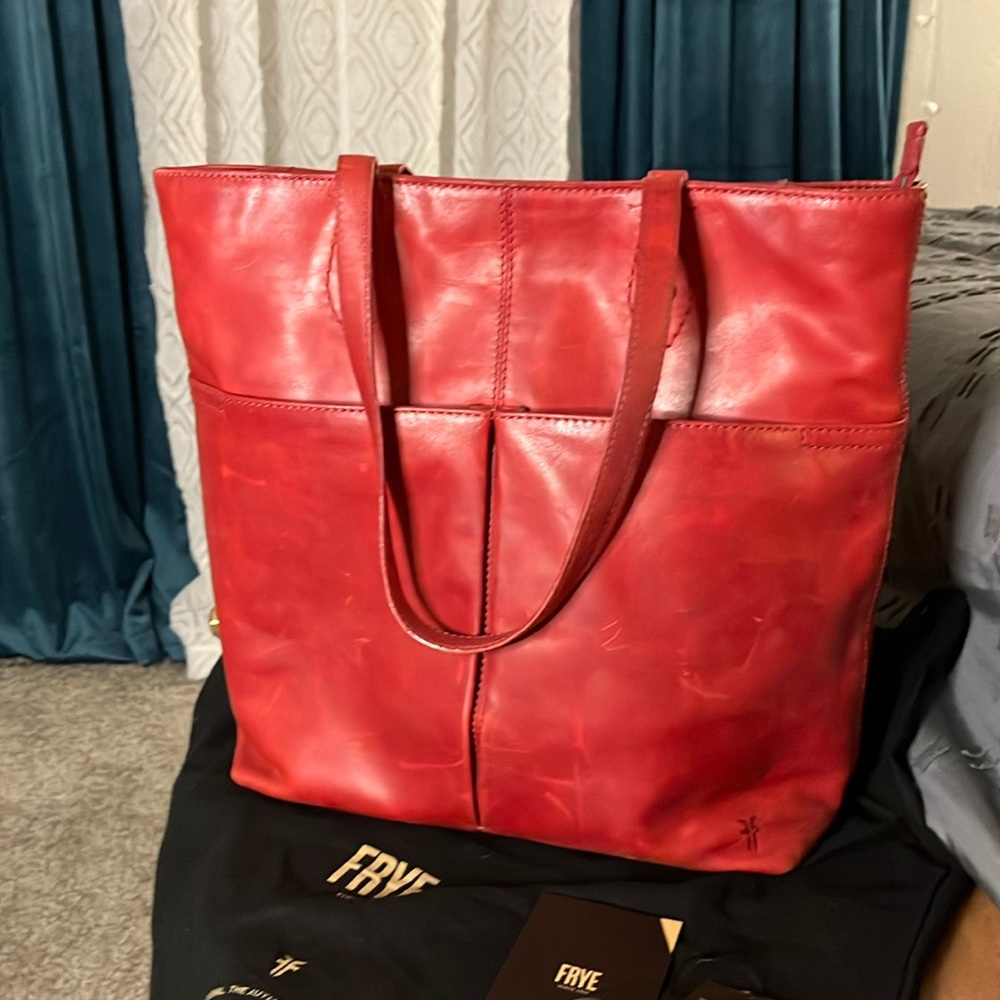 Frye Leather - Melissa Simple Tote - Red